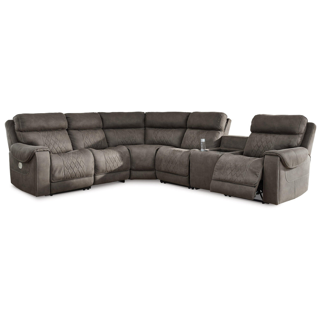 Hoopster 6-Piece Power Reclining Sectional Ash-23703S5