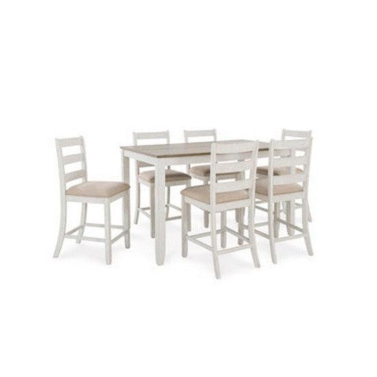 Skempton Counter Height Dining Table and Bar Stools (Set of 7) Ash-D394-423