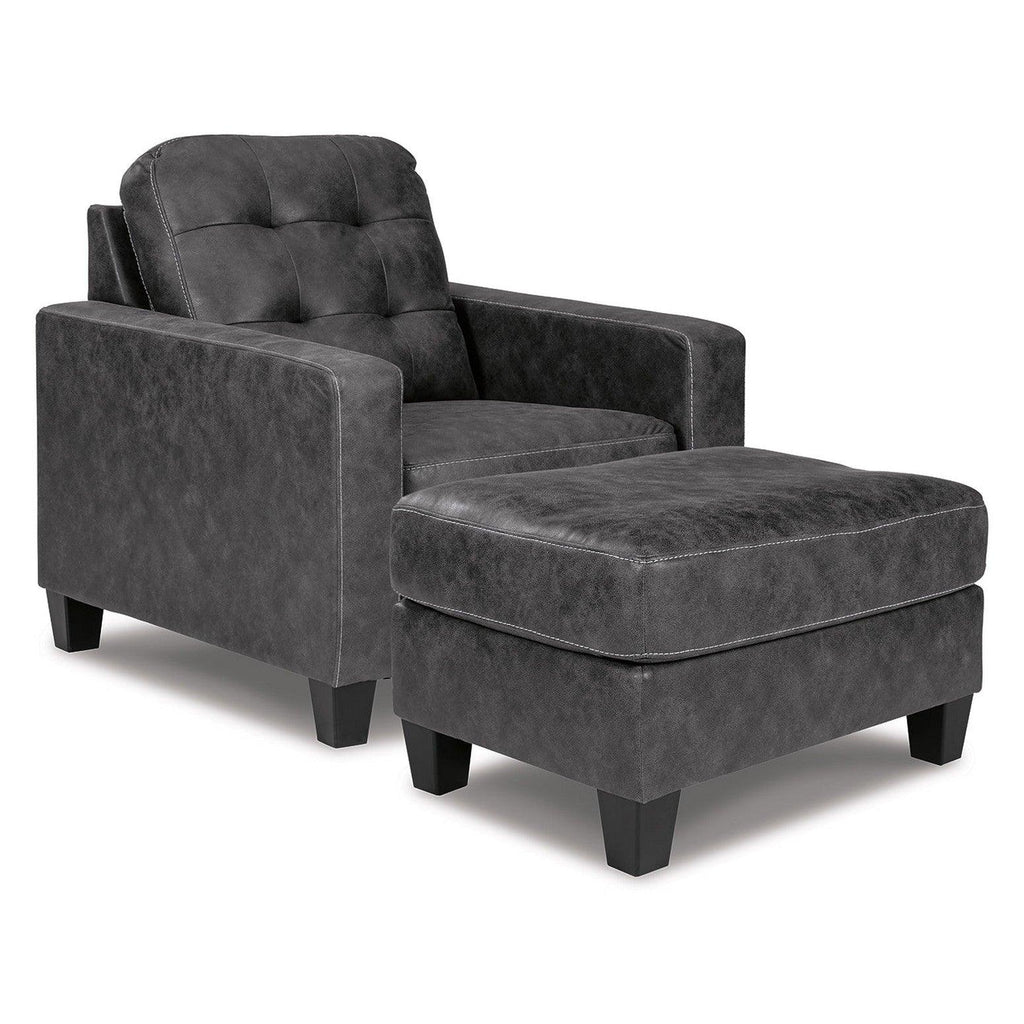 Venaldi Chair and Ottoman Ash-91501U2
