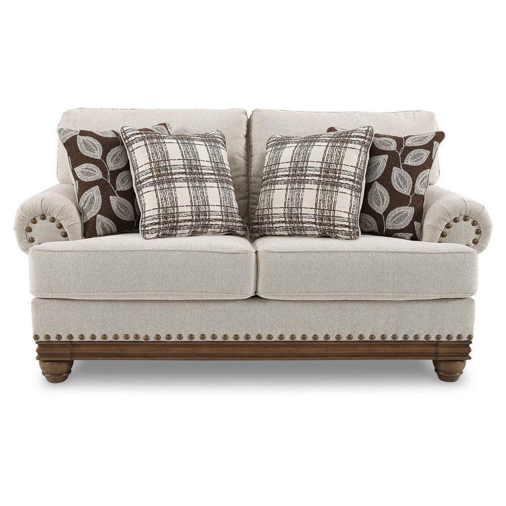 Harleson Sofa and Loveseat with Chair and Ottoman Ash-15104U4