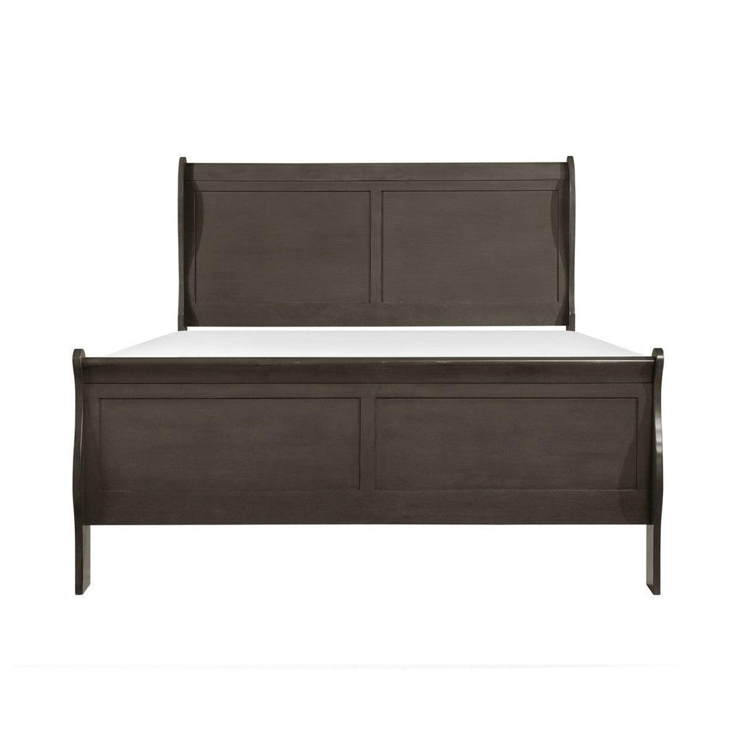 (2) QUEEN BED, STAINED GREY 2147SG-1*