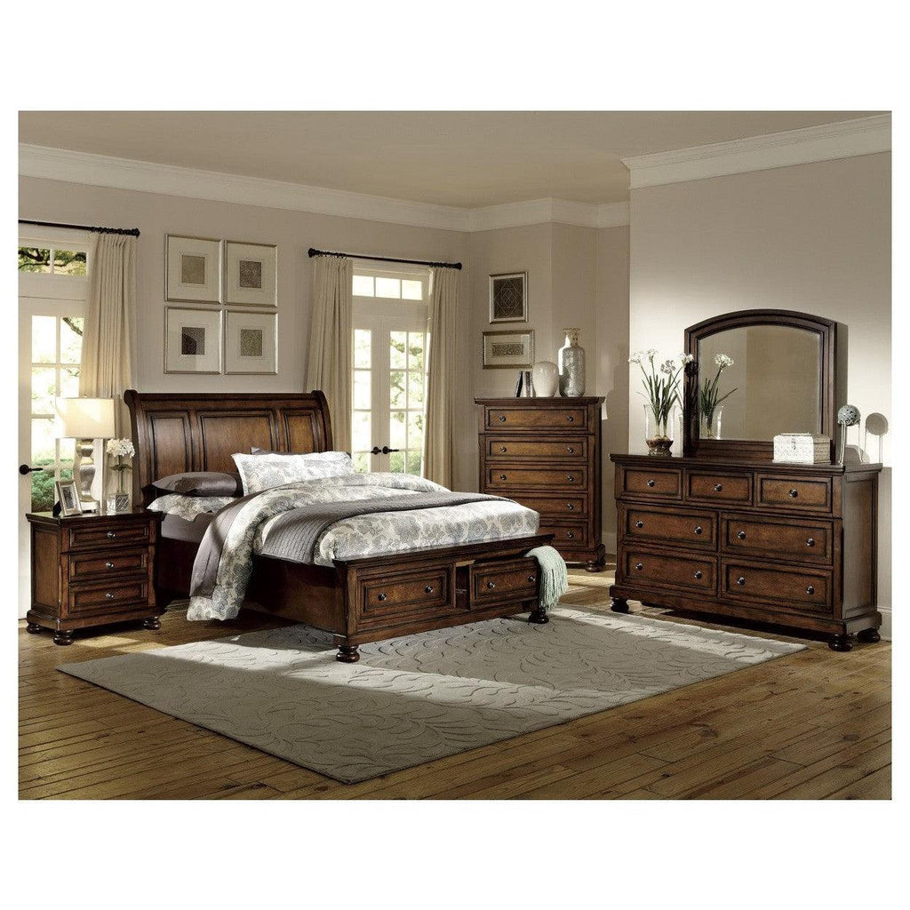 (3) CAL KING BED W/ FOOTBOARD STORAGES 2159K-1CK*