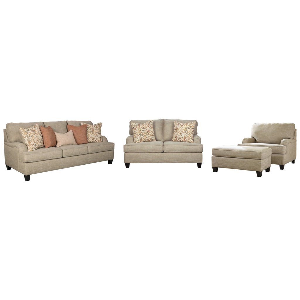 Almanza Sofa and Loveseat with Chair and Ottoman Ash-30803U3