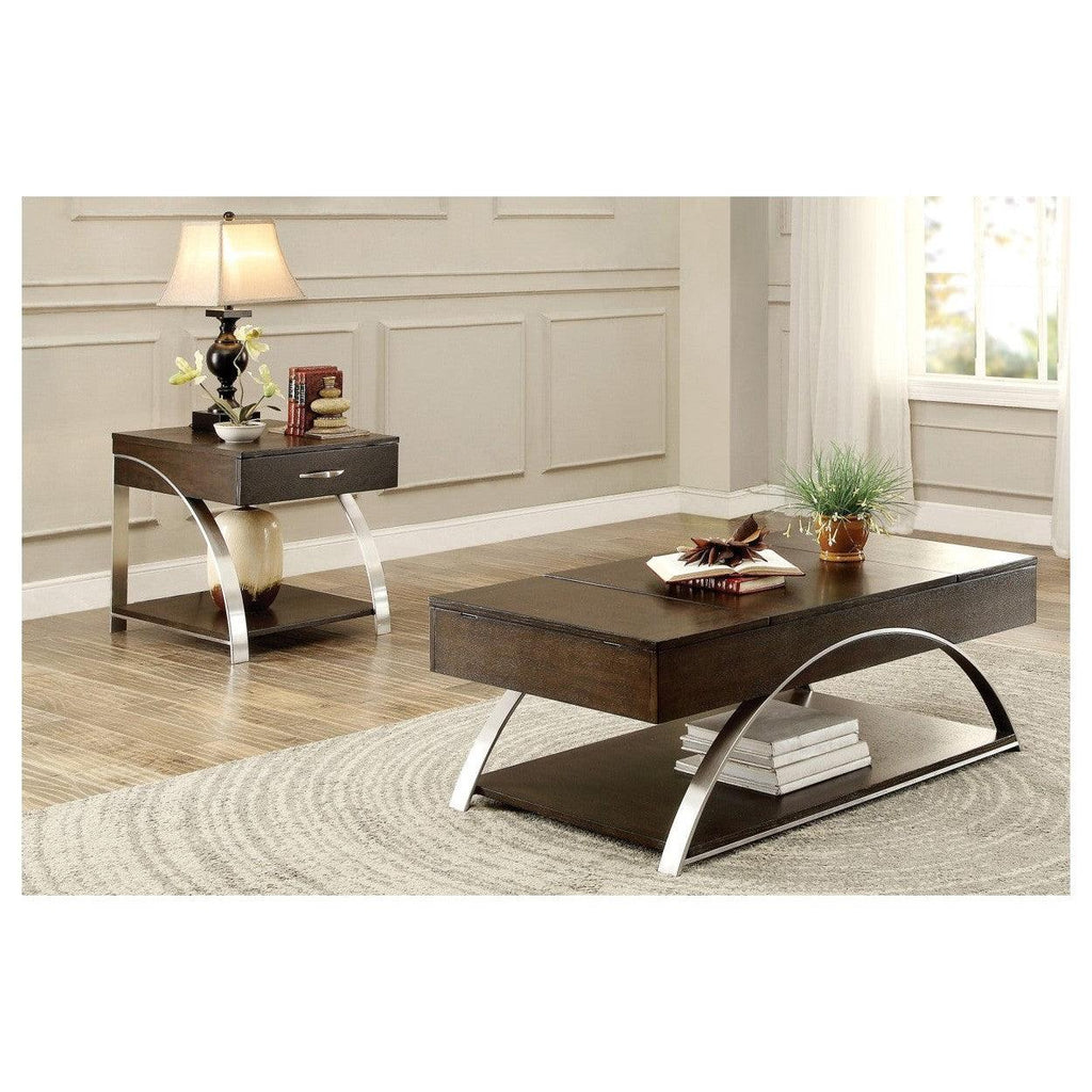 LIFT TOP COCKTAIL TABLE W/4PC CASTERS 3533RF-30
