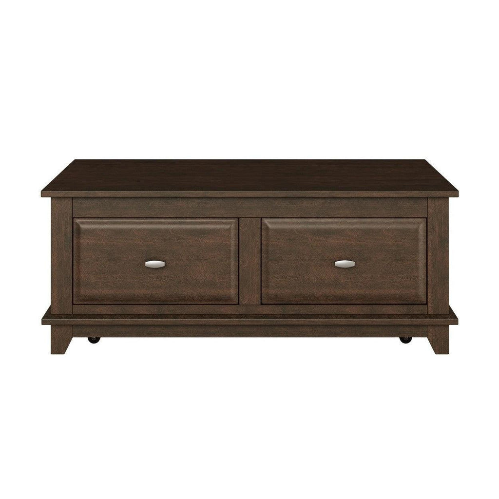 LIFT TOP COCKTAIL TABLE WITH DRAWERS, SET UP 3621-30