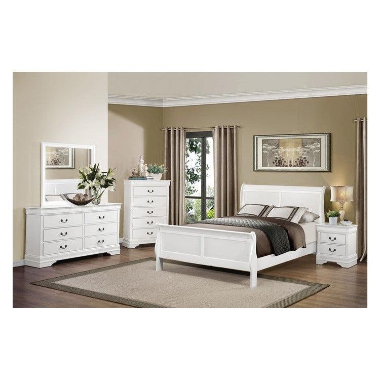(2) CAL KING BED, WHITE 2147KW-1CK*
