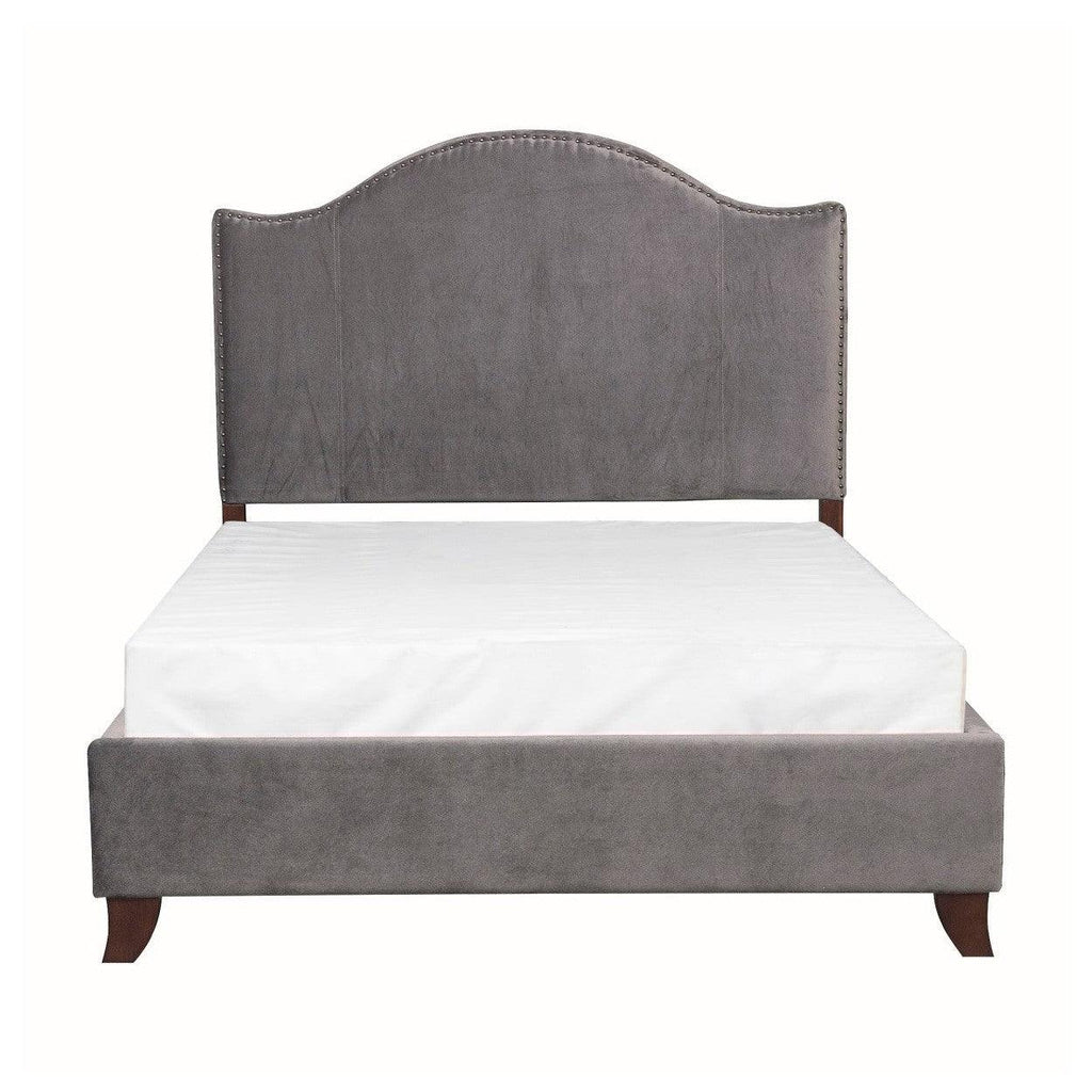 (2) QUEEN BED, GRAY FABRIC 5874GY-1*