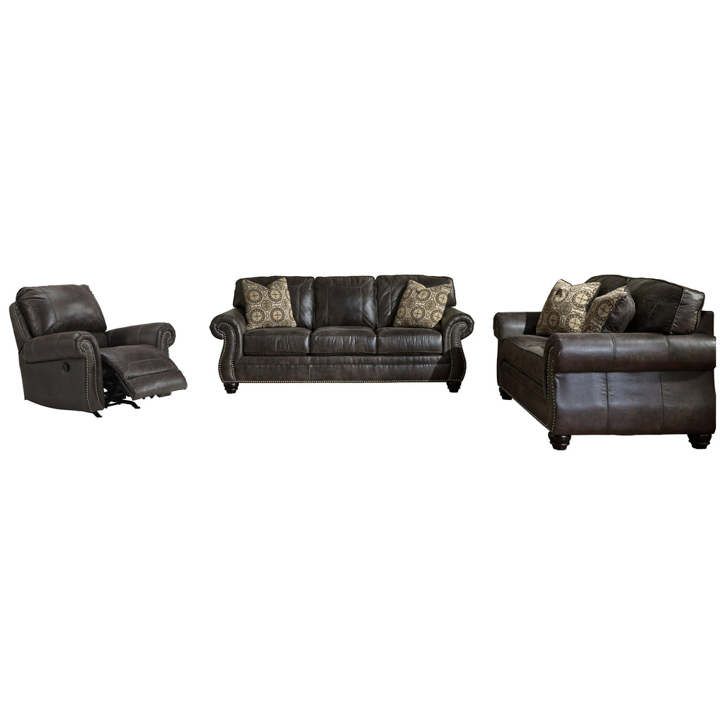Breville Sofa and Loveseat with Recliner Ash-80004U2