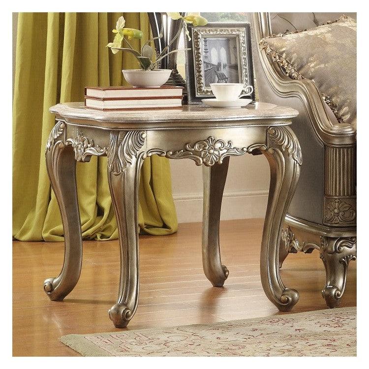 END TABLE, MARBLE TOP 8412-04