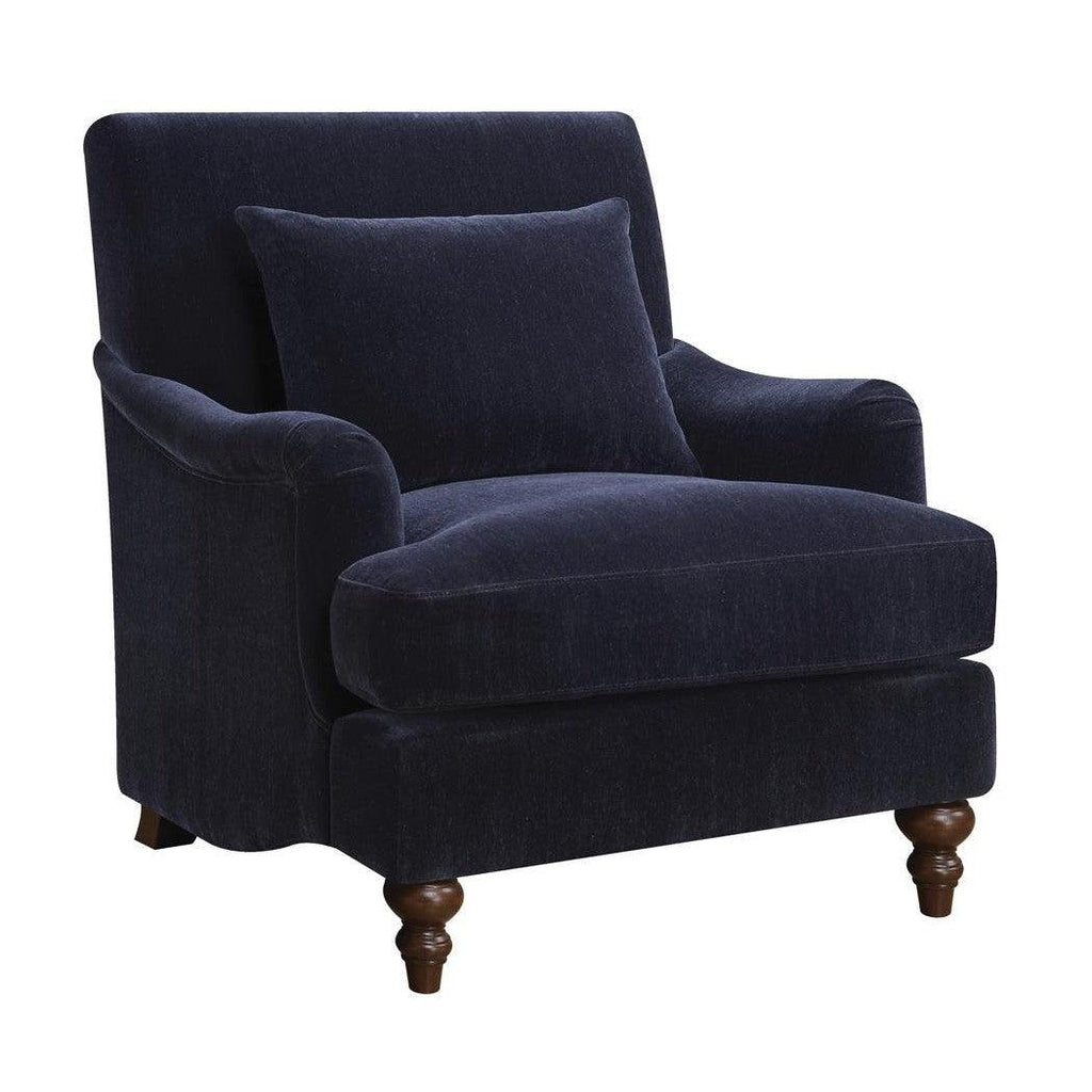 Frodo Upholstered Accent Chair with Turned Legs Midnight Blue 902899