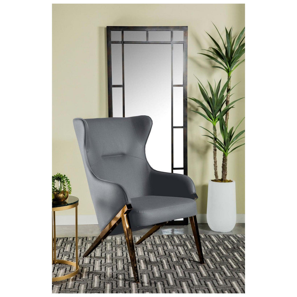 Walker Upholstered Accent Chair Slate and Bronze 903053