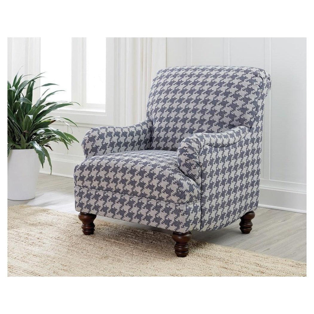 Glenn Recessed Arms Accent Chair Blue 903093