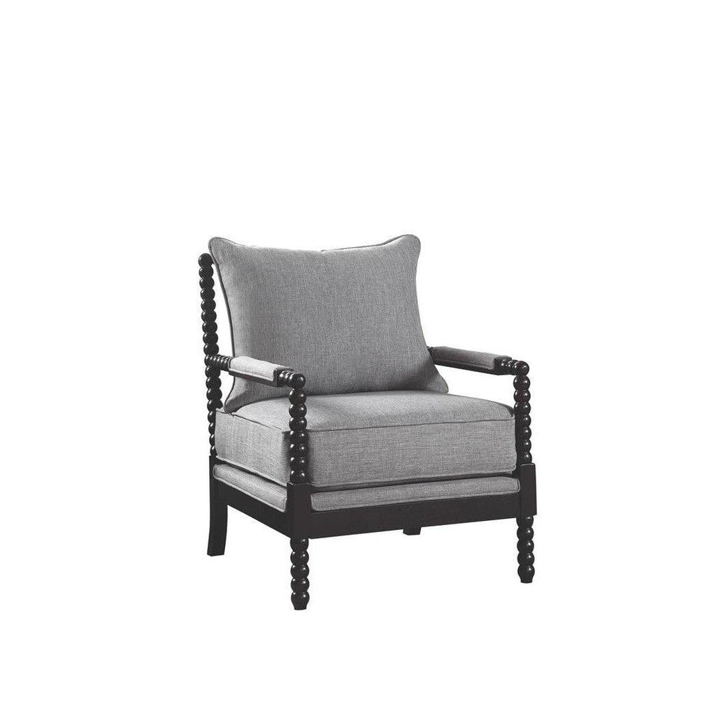 Blanchett Cushion Back Accent Chair Grey and Black 903824