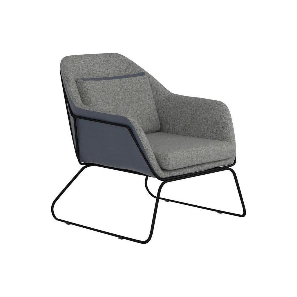 Cody Metal Sled Leg Accent Chair Grey and Blue 903980