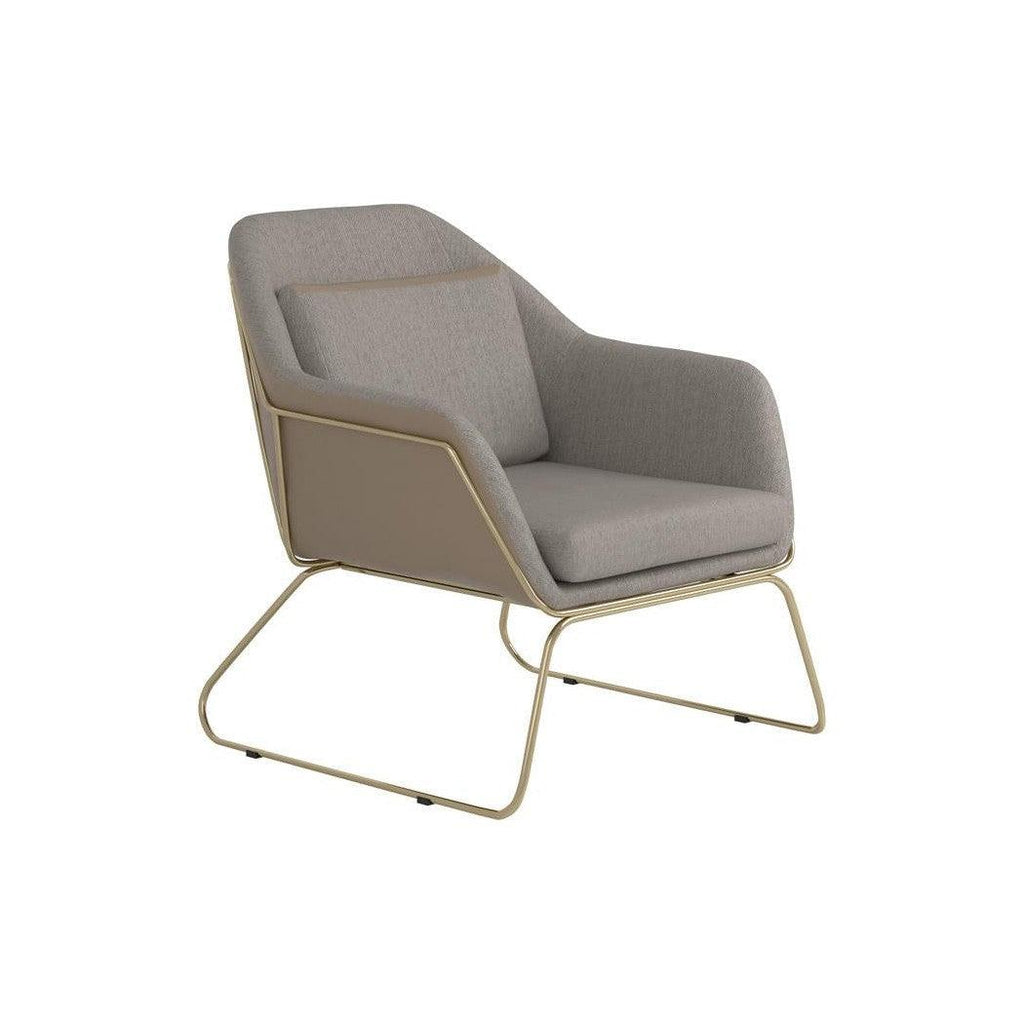 Cody Metal Sled Leg Accent Chair Beige 903981