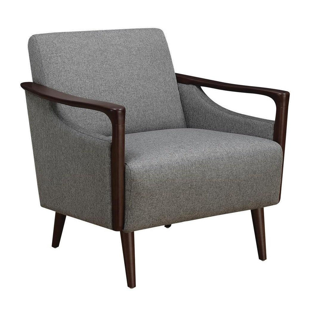 Justin Upholstered Accent Chair Grey and Brown 905392