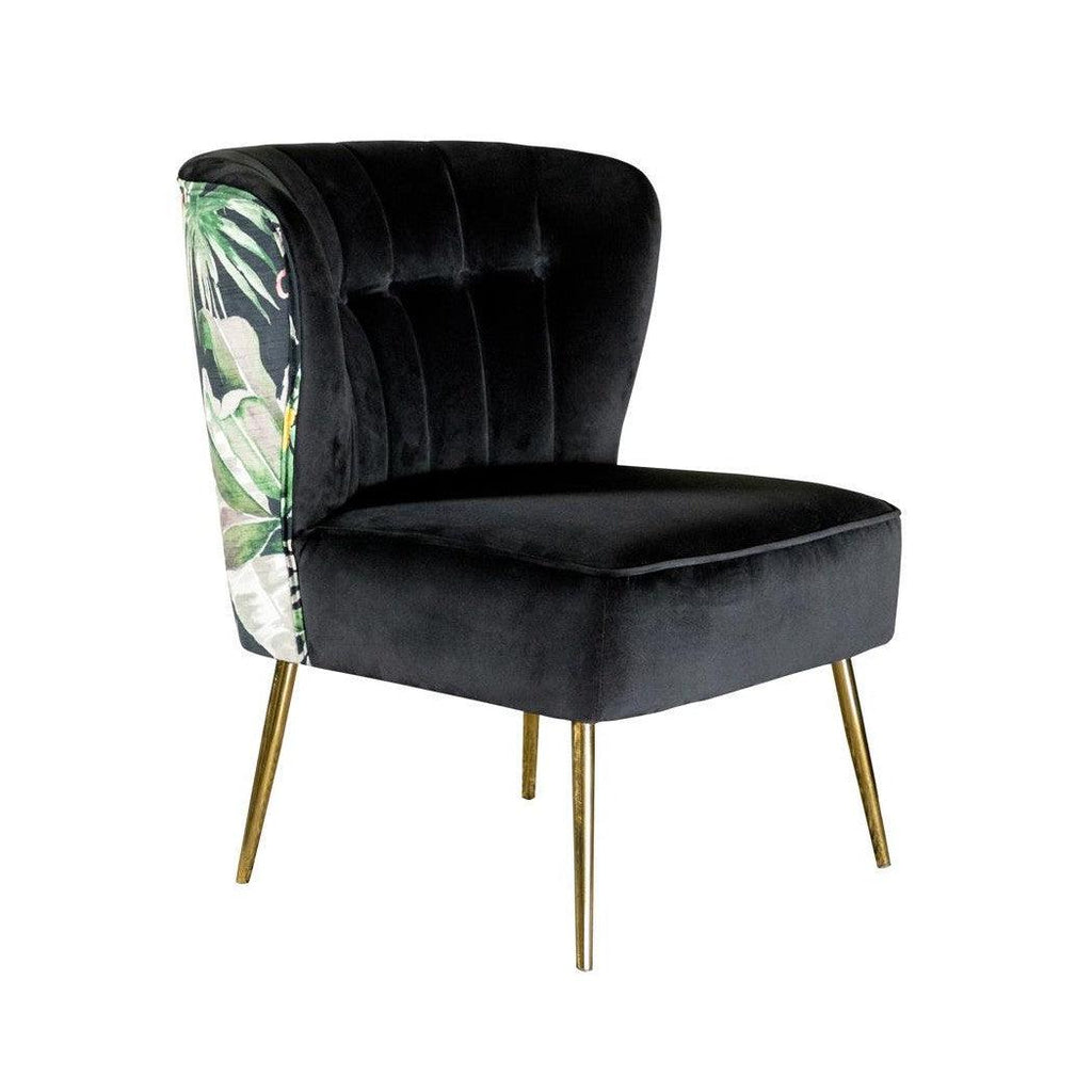 Tufted Upholstered Accent Chair Black 905443