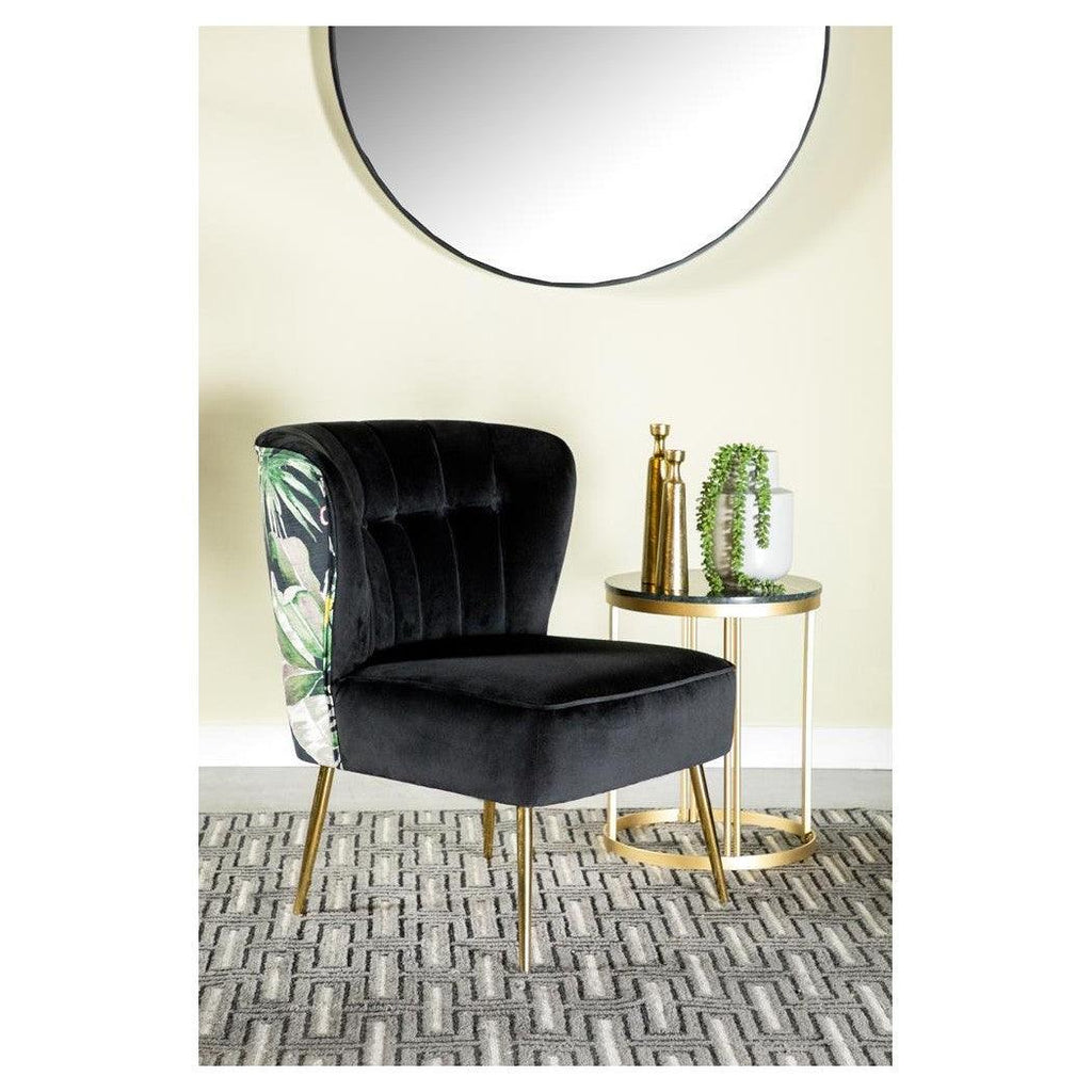 Tufted Upholstered Accent Chair Black 905443
