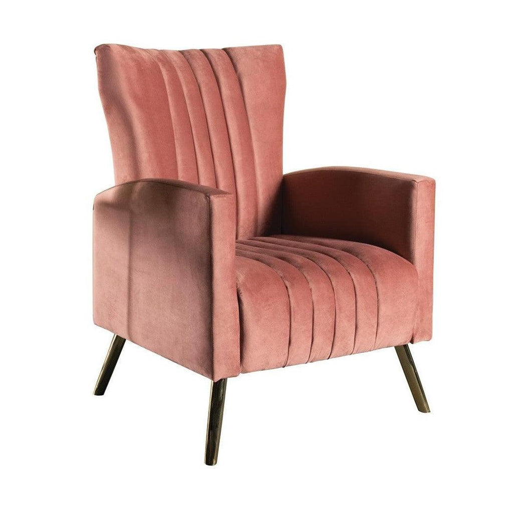 Channeled Tufted Upholstered Accent Chair Rose 905604