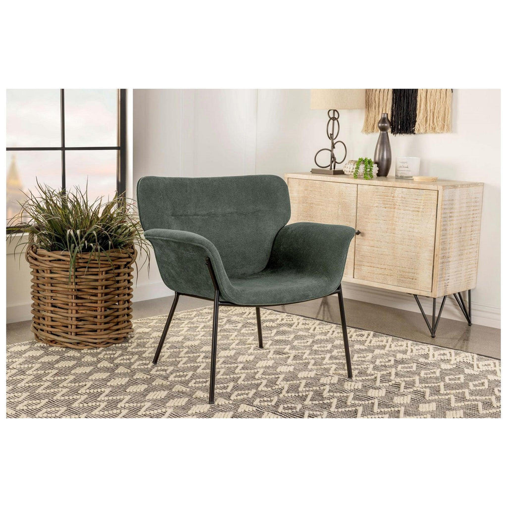 Davina Upholstered Flared Arms Accent Chair Ivy 905613