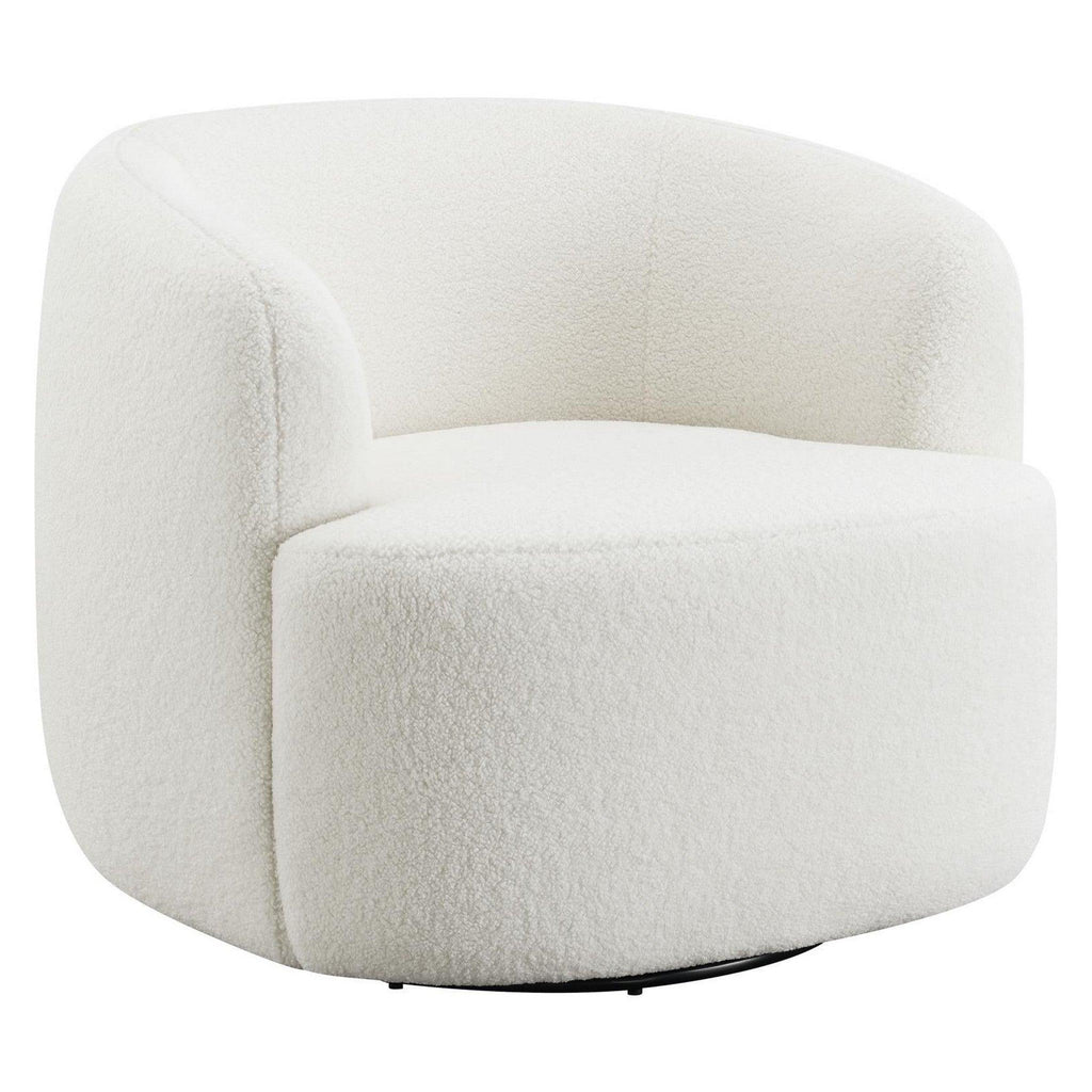 Hudson Upholstered Swivel Chair Natural 905726