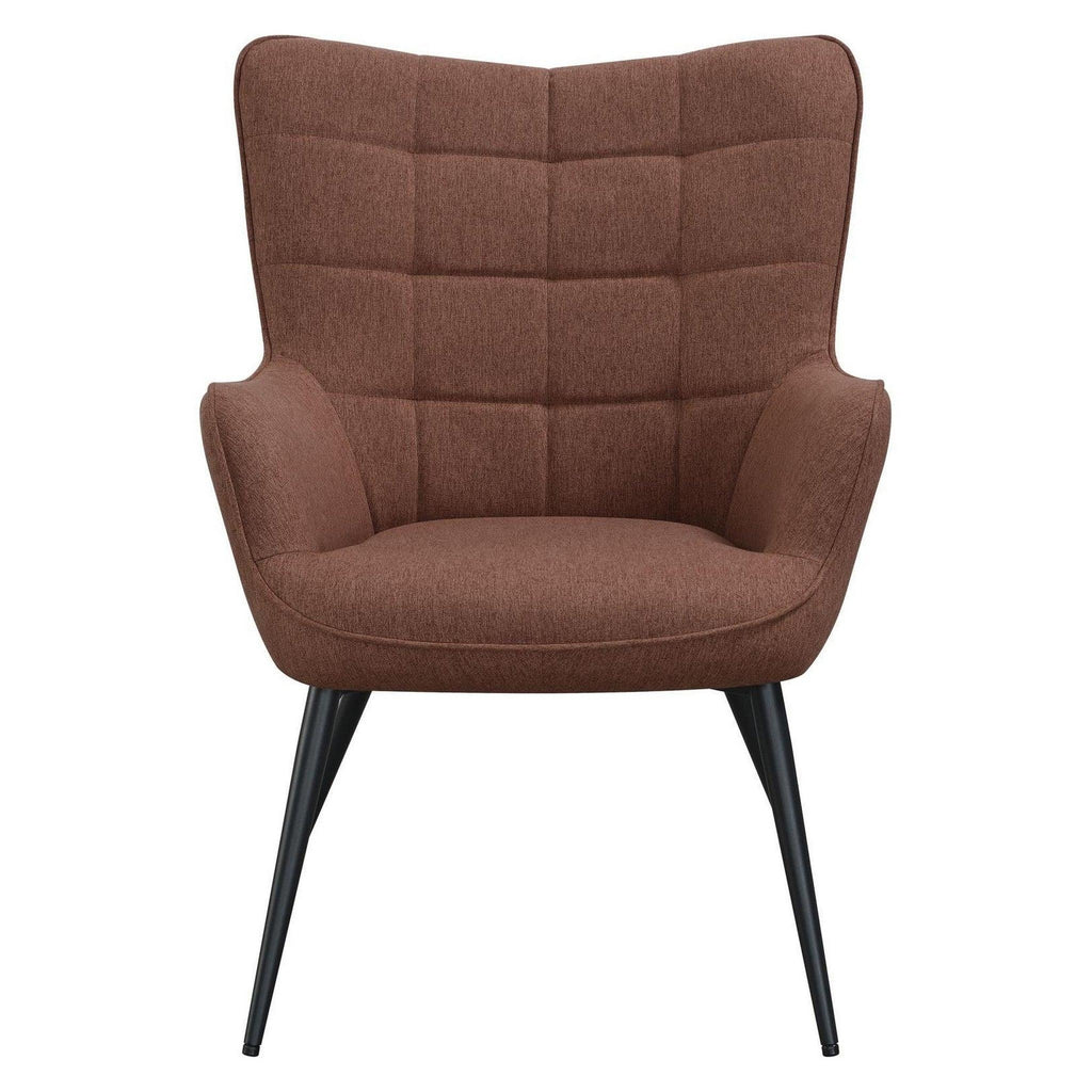 Isla Upholstered Flared Arms Accent Chair with Grid Tufted 909468