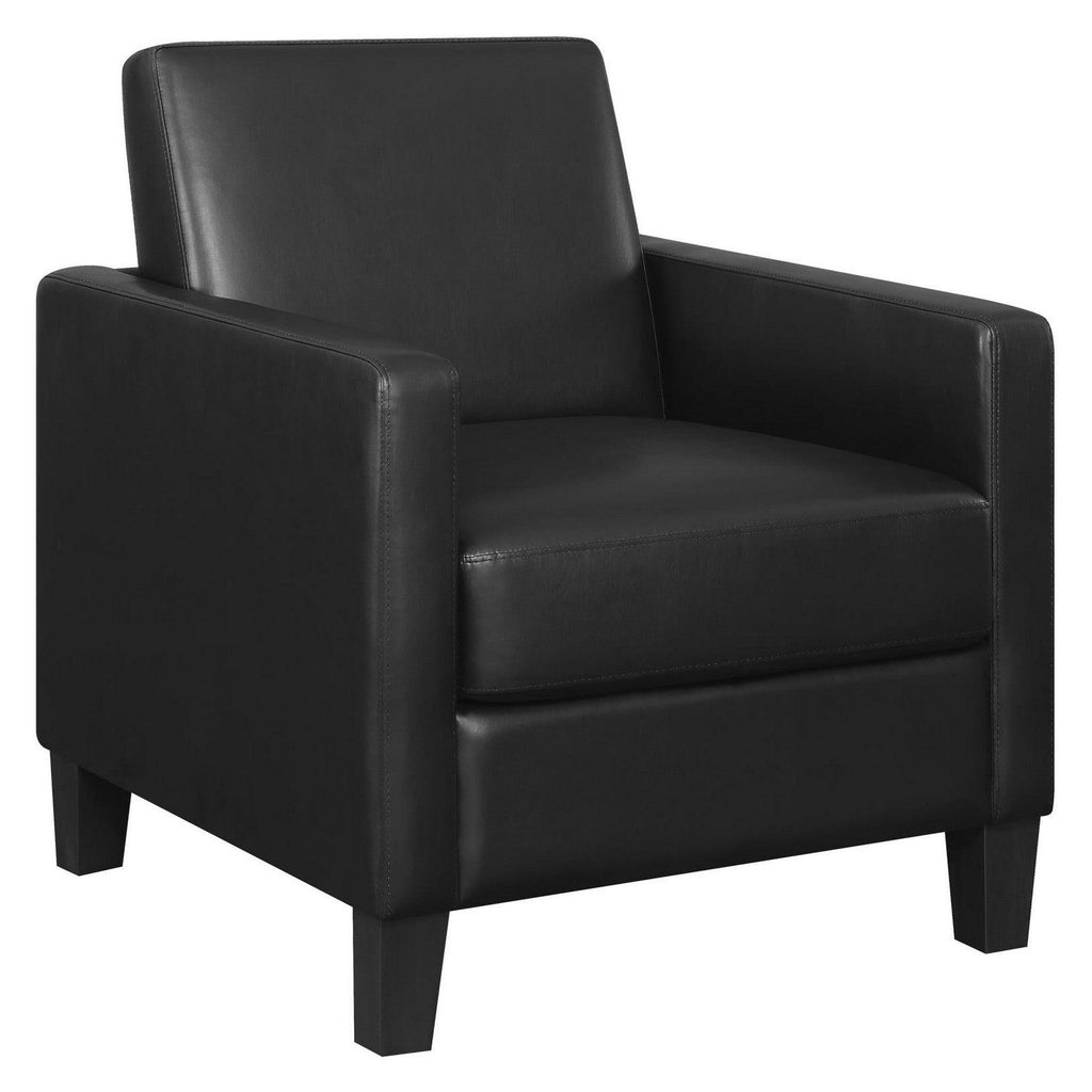 Julio Upholstered Accent Chair with Track Arms Black 909478
