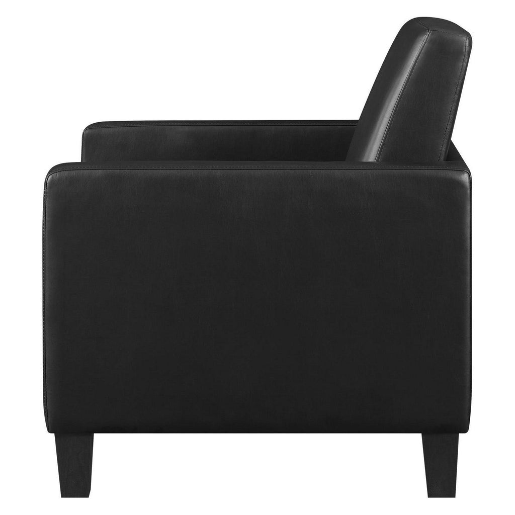 Julio Upholstered Accent Chair with Track Arms Black 909478