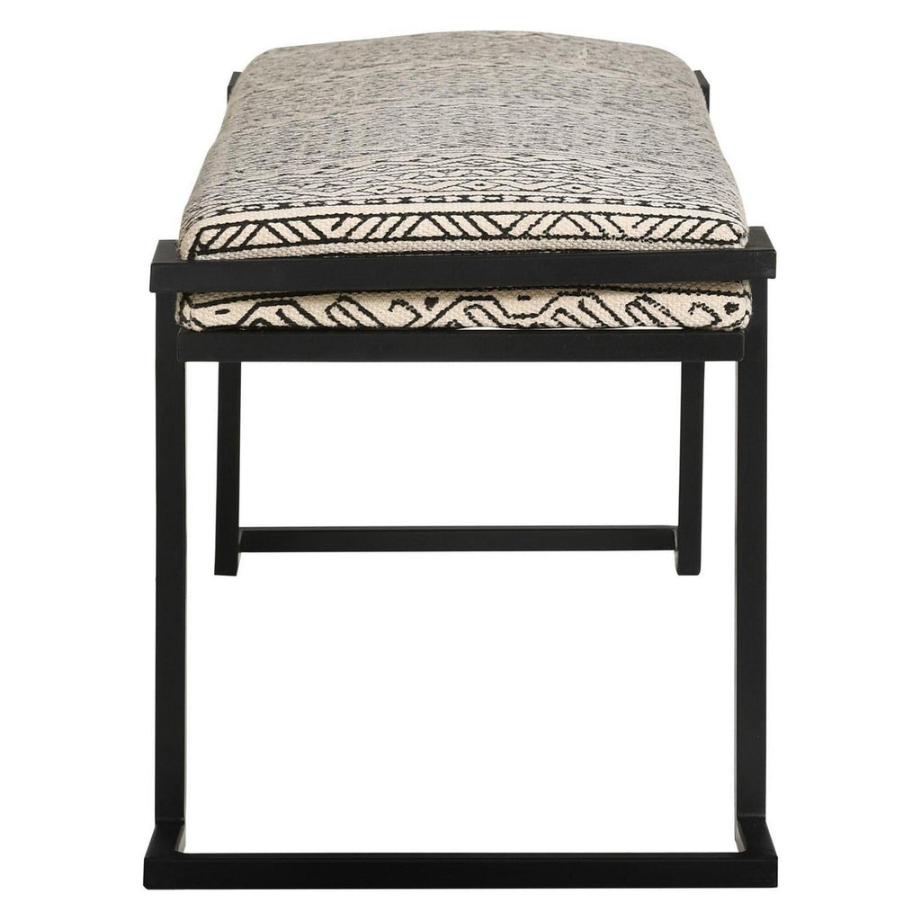 Alfaro Upholstered Accent Bench Black and White 914142