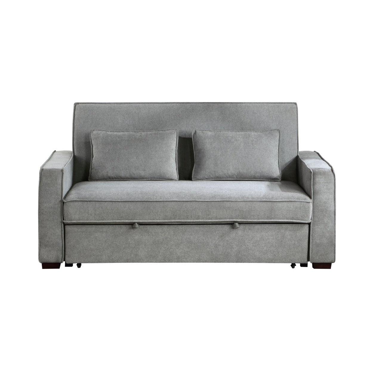 Homelegance Sofa W/ Pull-Out Bed(Click-Clack Back), Gray