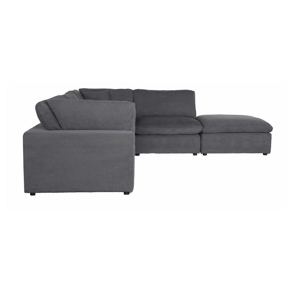 (5)5-Piece Modular Sectional with Ottoman 9546GY*5OT