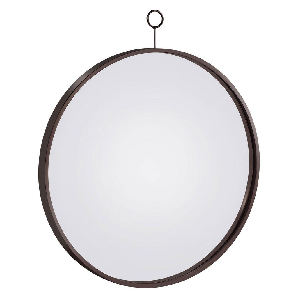 Gwyneth Round Wall Mirror Black Nickel 961495
