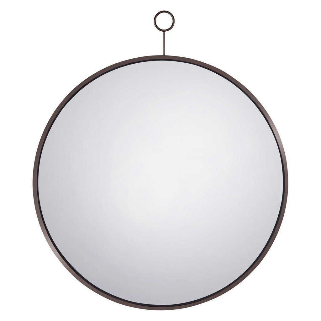 Gwyneth Round Wall Mirror Black Nickel 961495