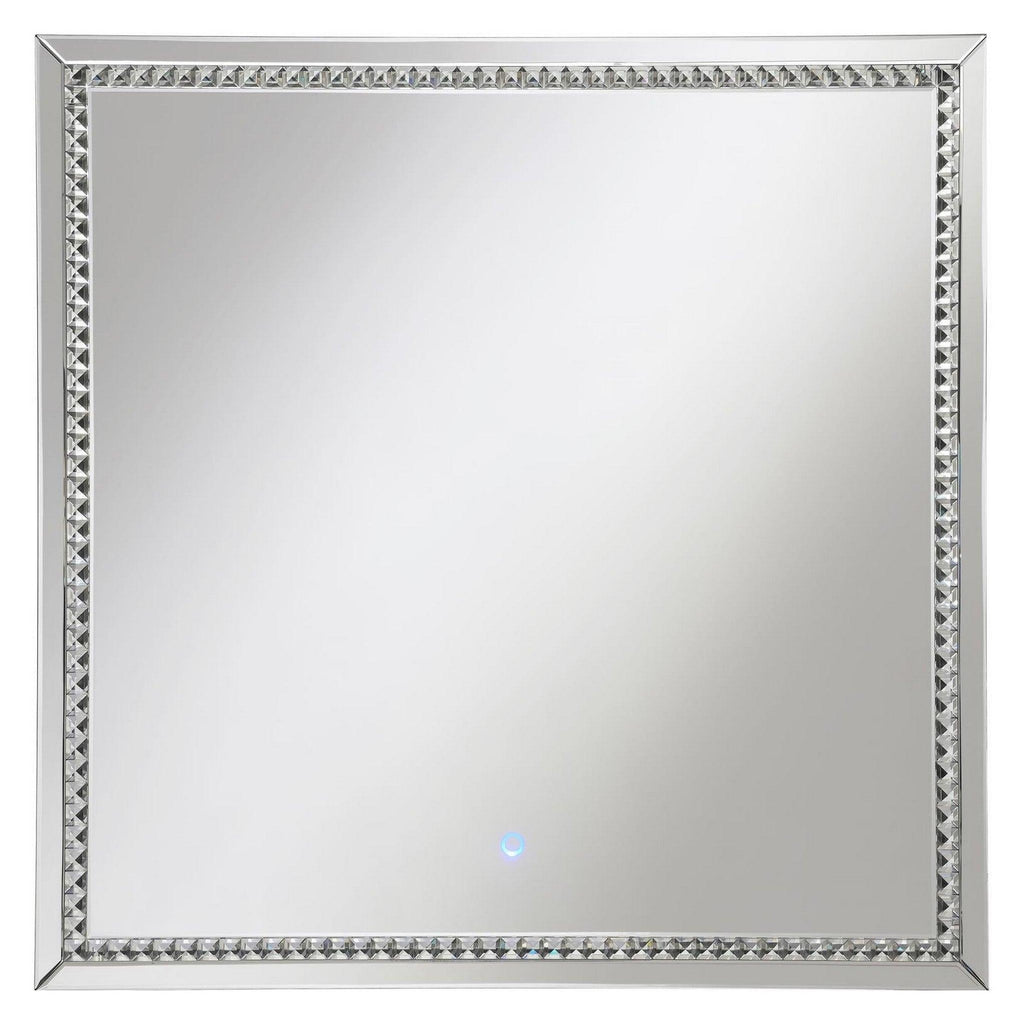 Noelle Square Wall Mirror with LED Lights 961506