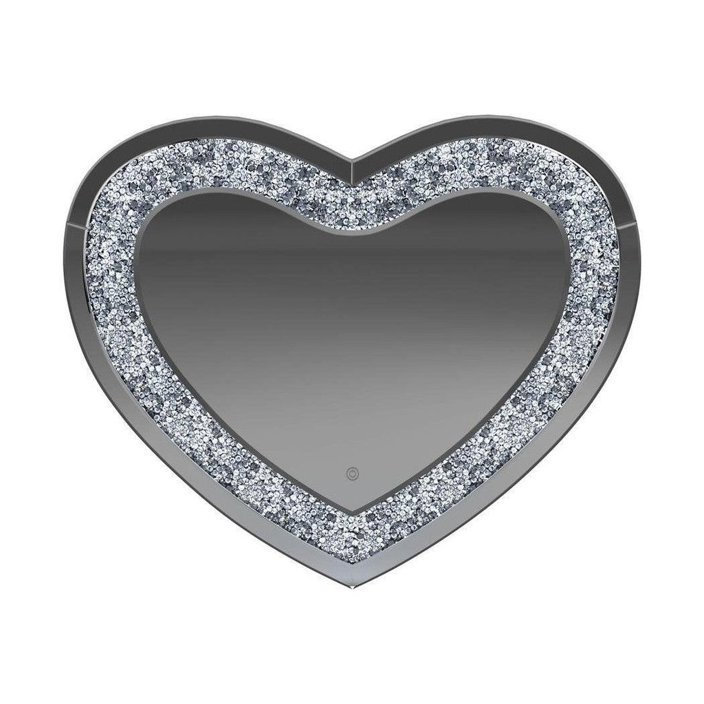 Aiko Heart Shape Wall Mirror Silver 961535