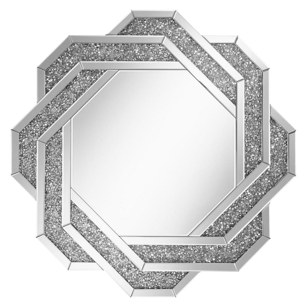 Mikayla Wall Mirror with Braided Frame Dark Crystal 961617