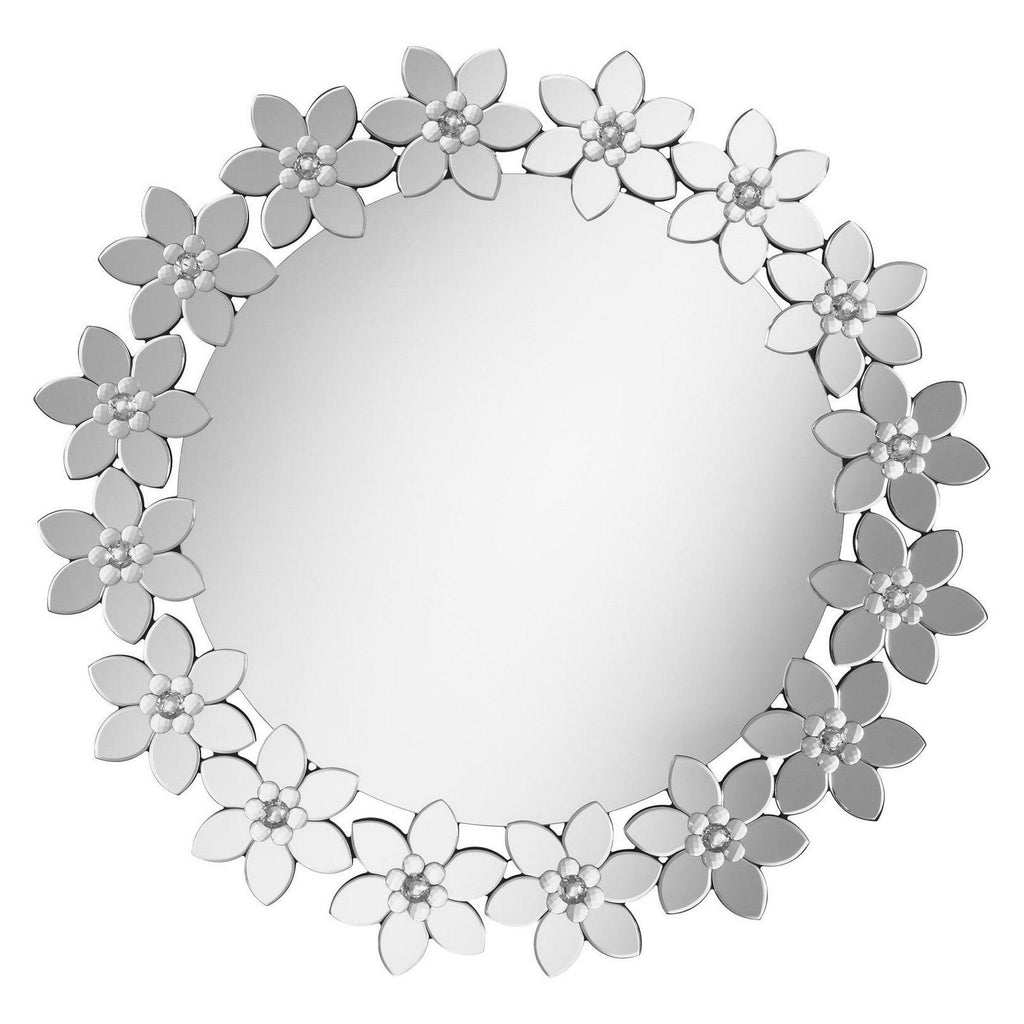 Cordelia Round Floral Frame Wall Mirror 961622