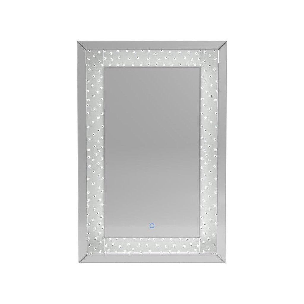LED Lighting Frame Mirror Silver 962857