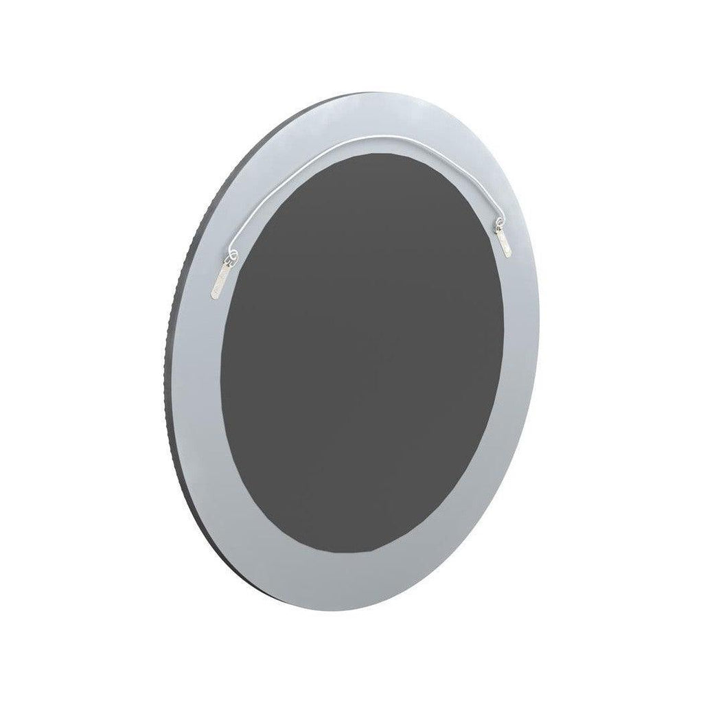 Beveled Round Mirror Grey 962876