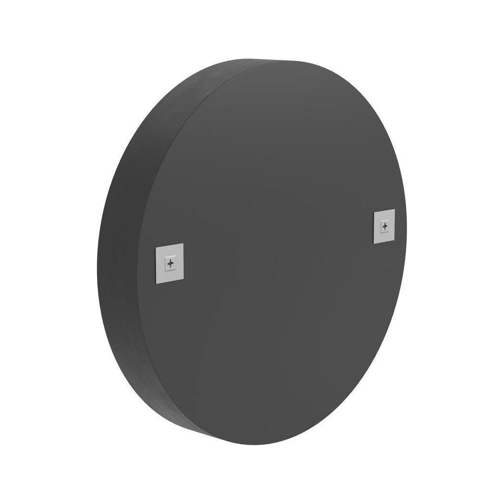 Round Mirror with Shelf Black 962883