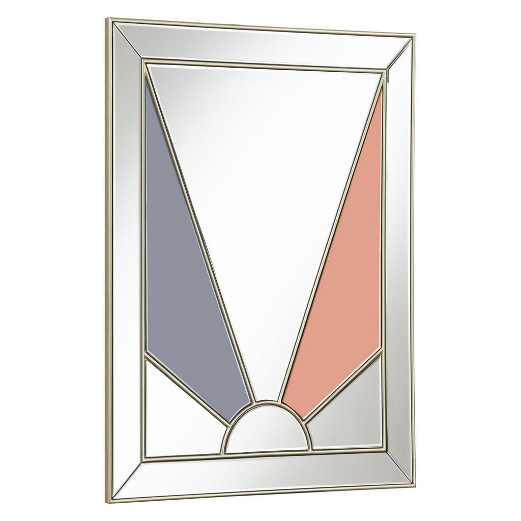 Calixte Rectangular Wall Mirror Champagne and Grey 962909