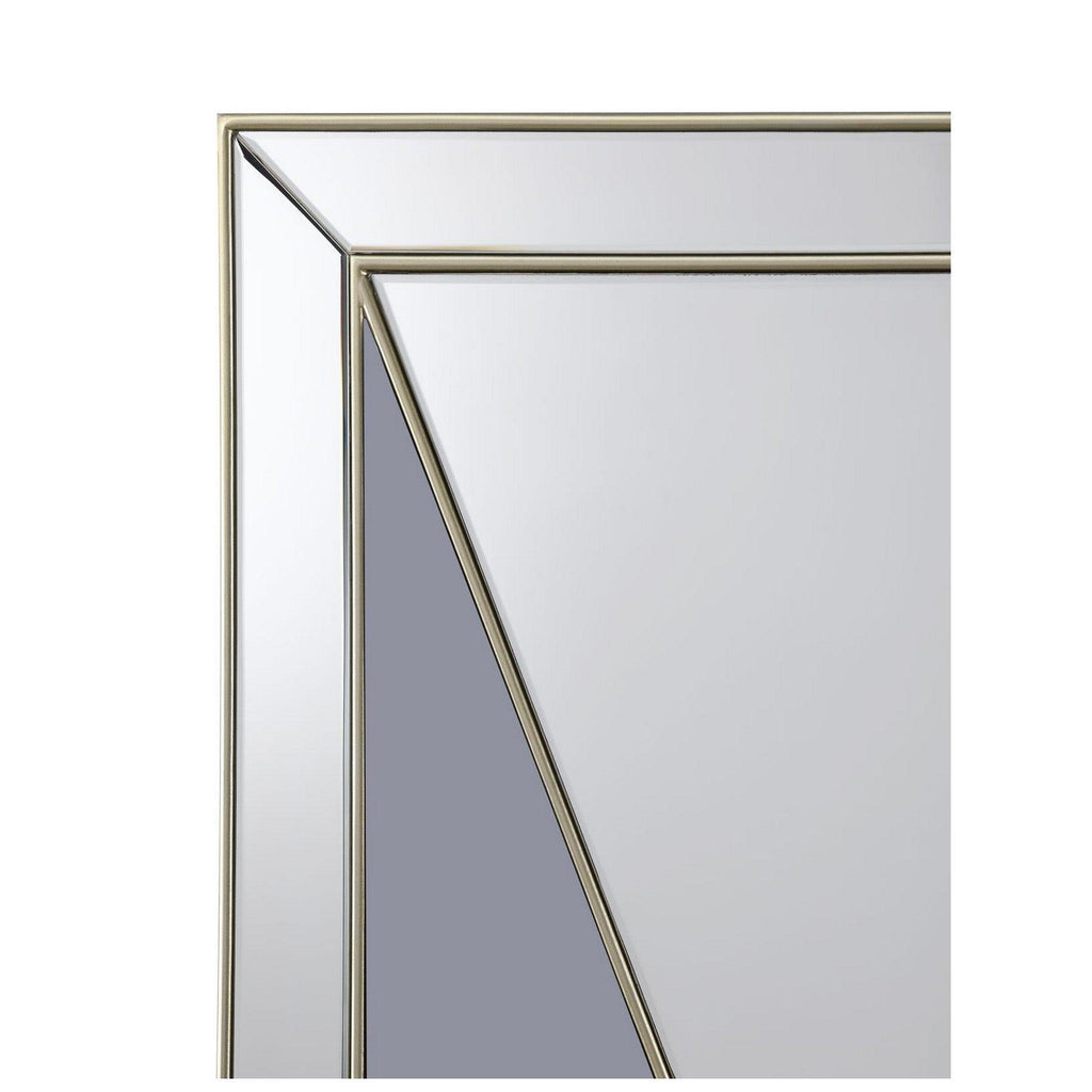 Calixte Rectangular Wall Mirror Champagne and Grey 962909