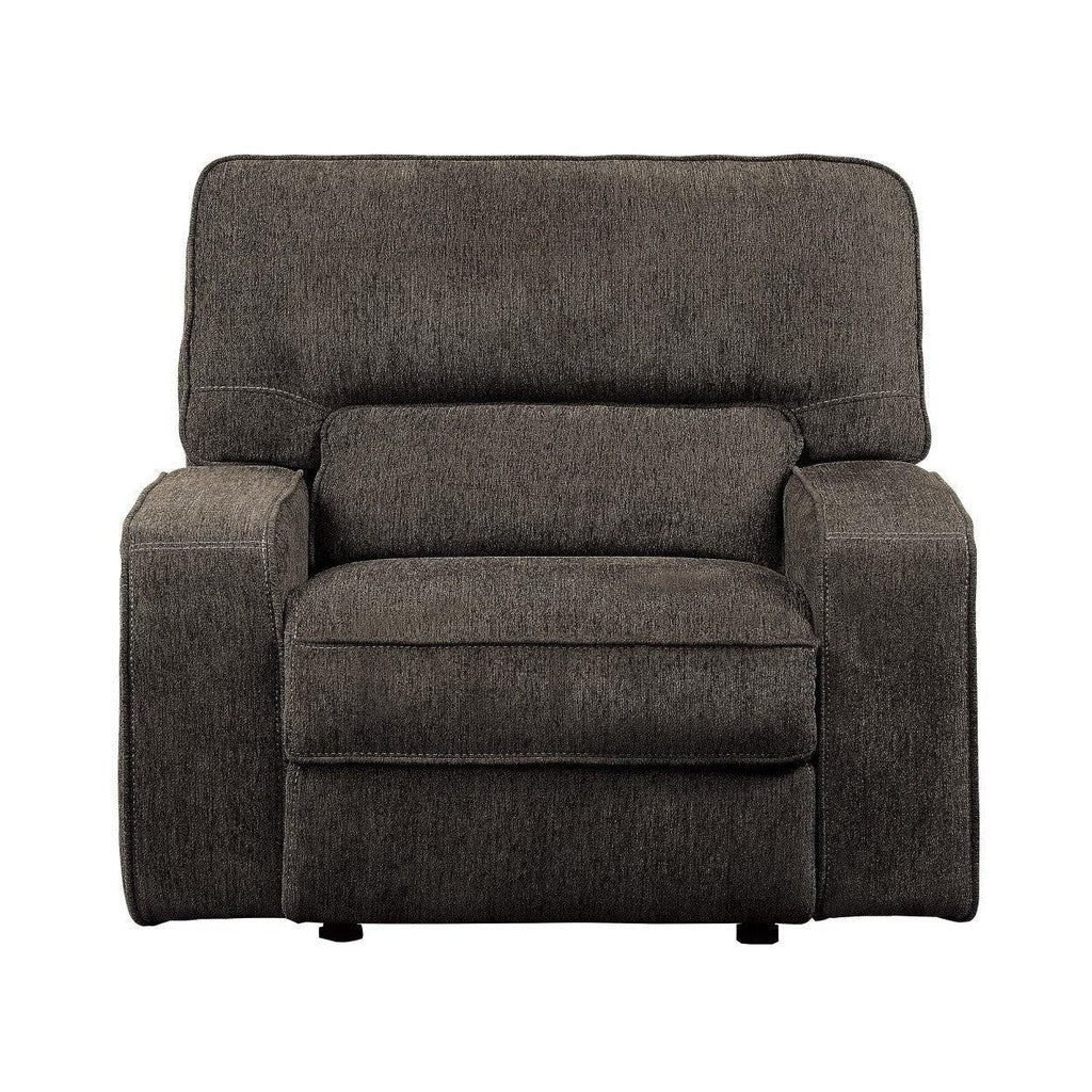 GLIDER RECLINING CHAIR, CHOCOLATE 100% POLYESTER 9849CH-1