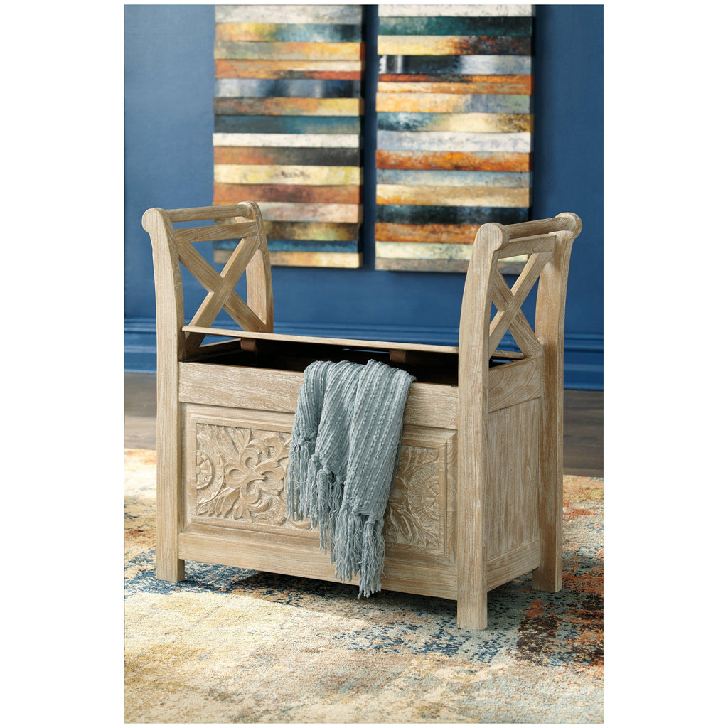 Fossil Ridge Accent Bench Ash-A4000001