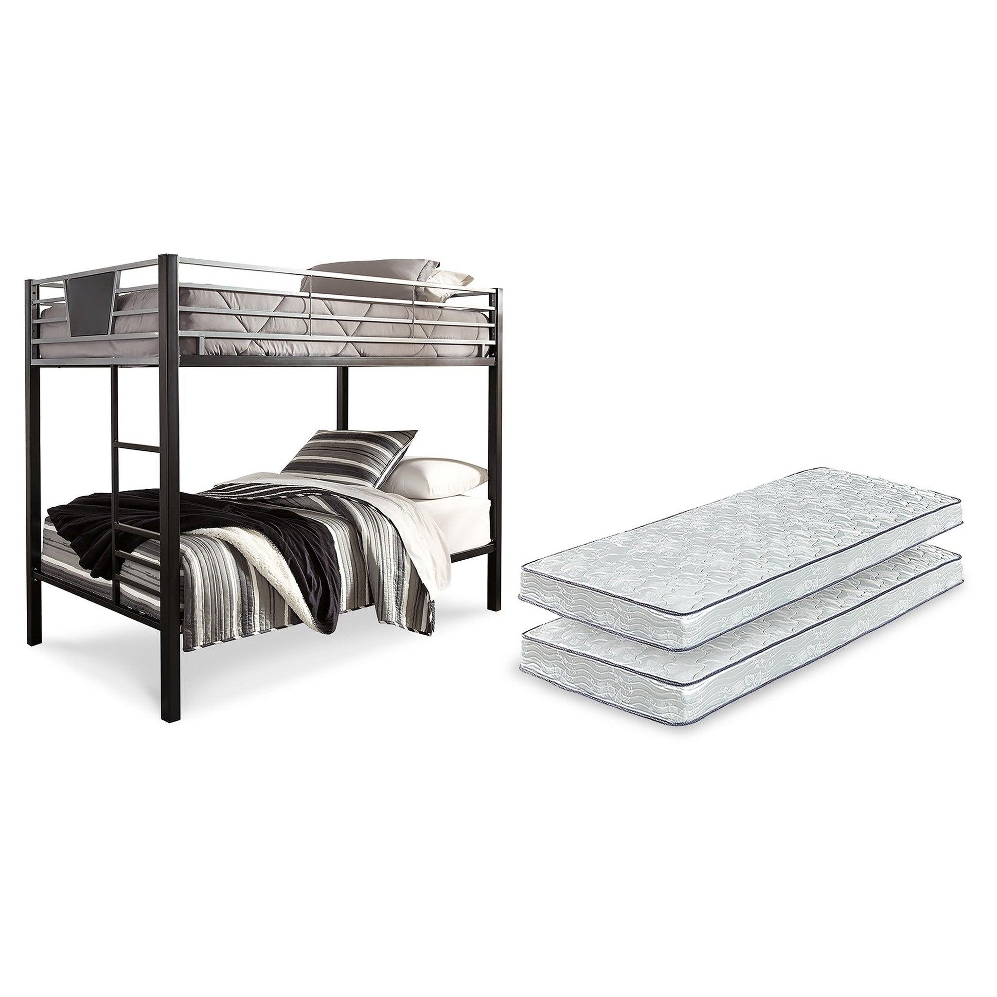 Bunk bed 2025 twin mattress set