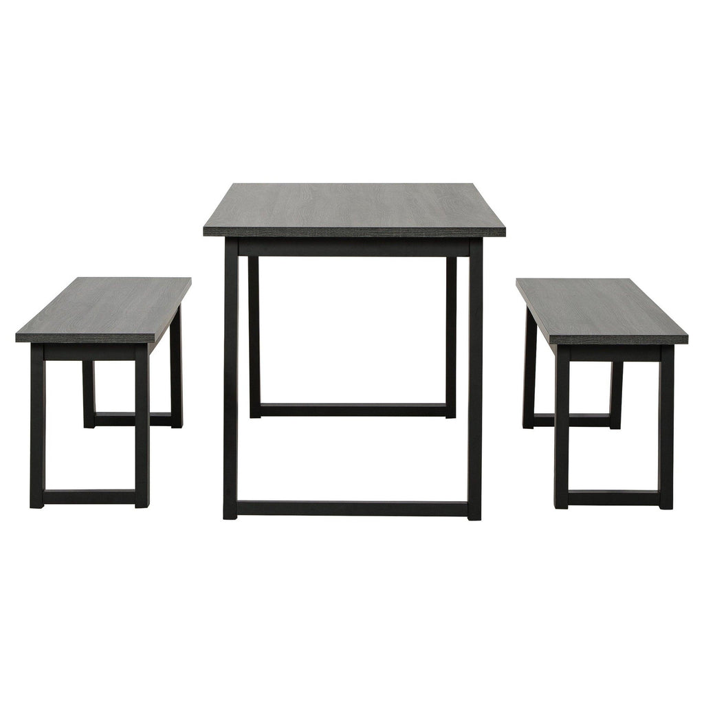 Garvine Dining Table and Benches (Set of 3) Ash-D161-125