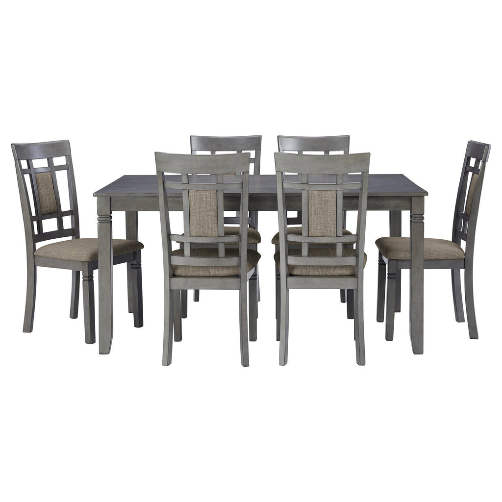 Jayemyer Dining Table and Chairs (Set of 7) Ash-D368-425