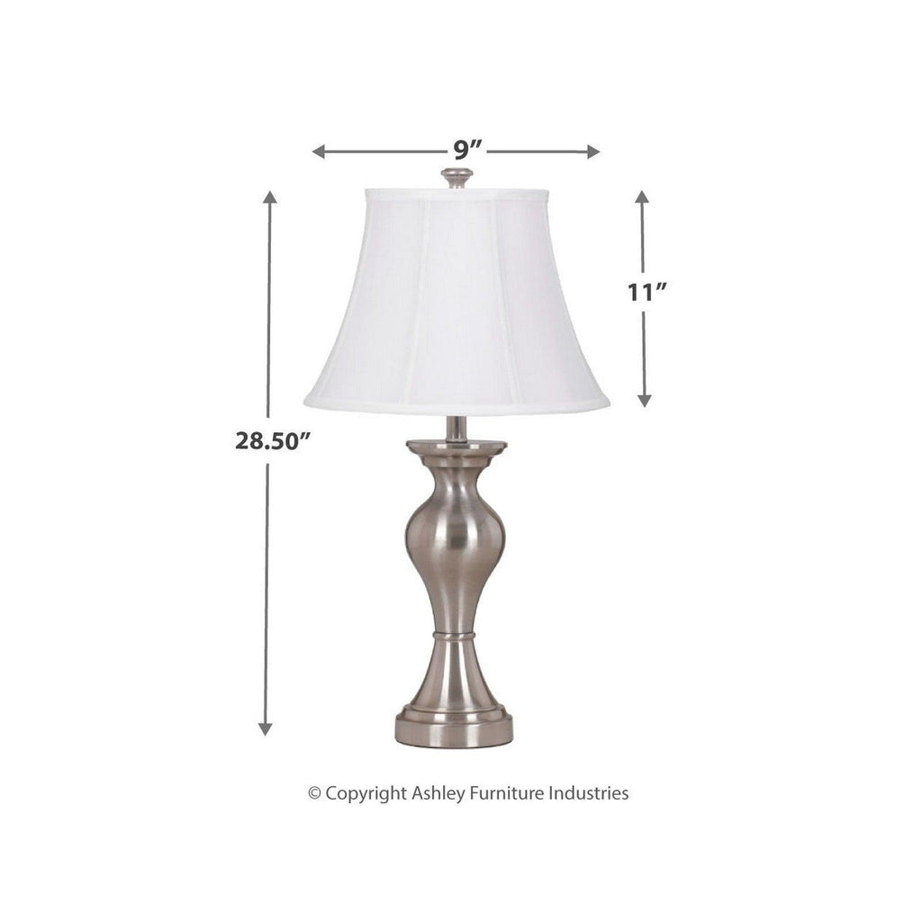 Rishona Table Lamp (Set of 2) Ash-L204124
