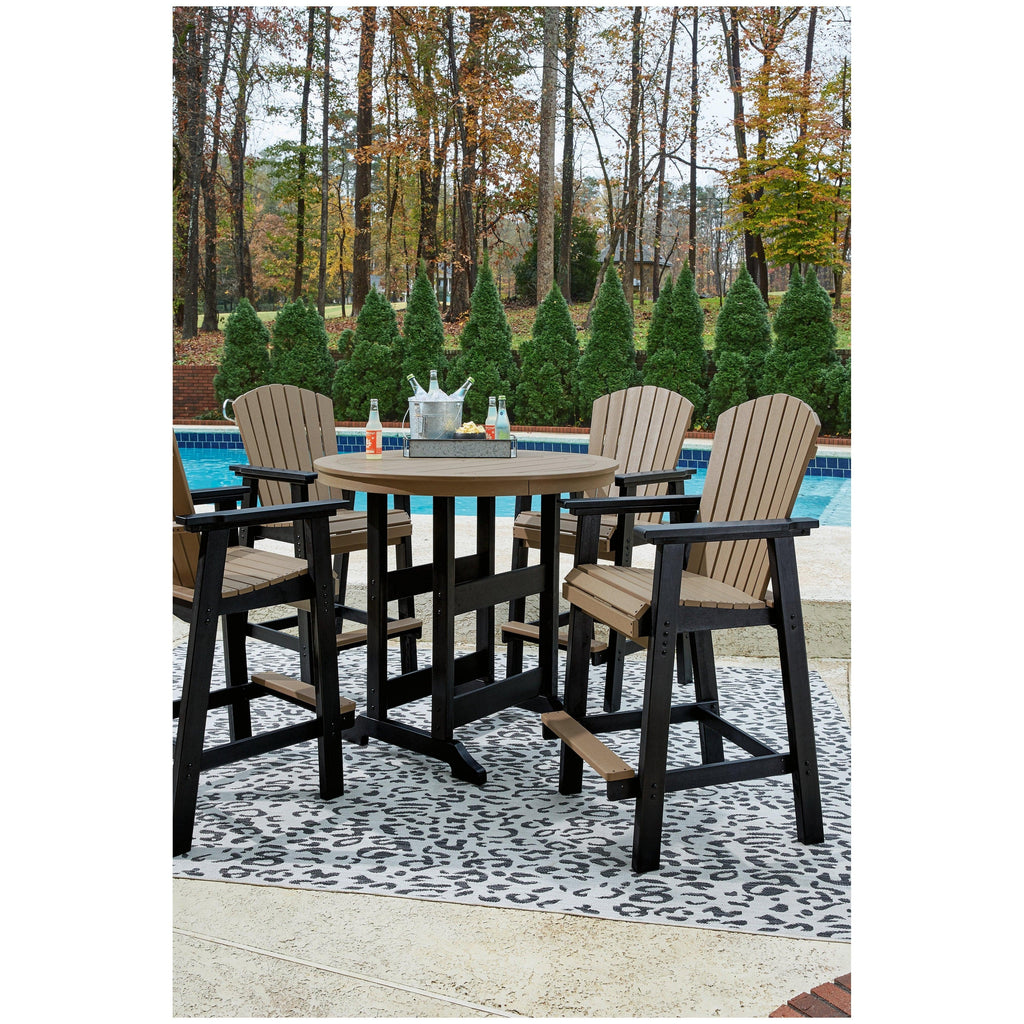 Fairen Trail Outdoor Counter Height Dining Table with 2 Barstools Ash-P211P1