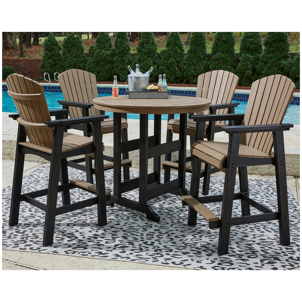 Fairen Trail Outdoor Counter Height Dining Table with 2 Barstools Ash-P211P1